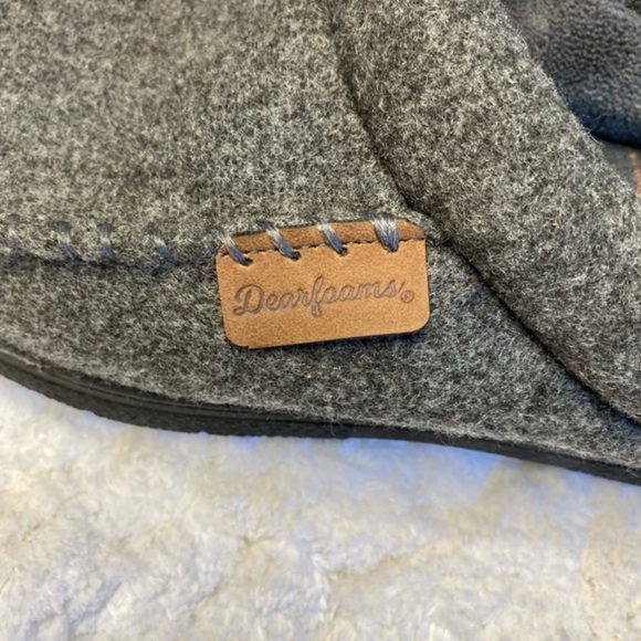Dearfoams Men's Memory Foam Slippers Dark Heather Grey 9-10 - Picture 9 of 9